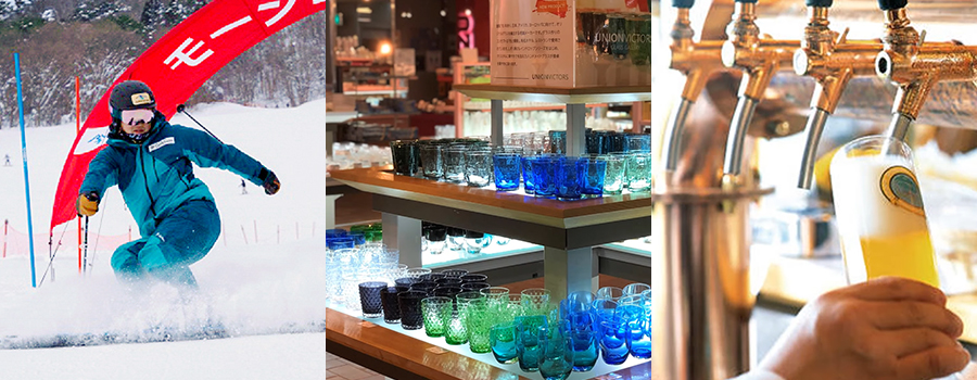 絶景・猪苗代スキー場、世界のガラス館、猪苗代地ビール館